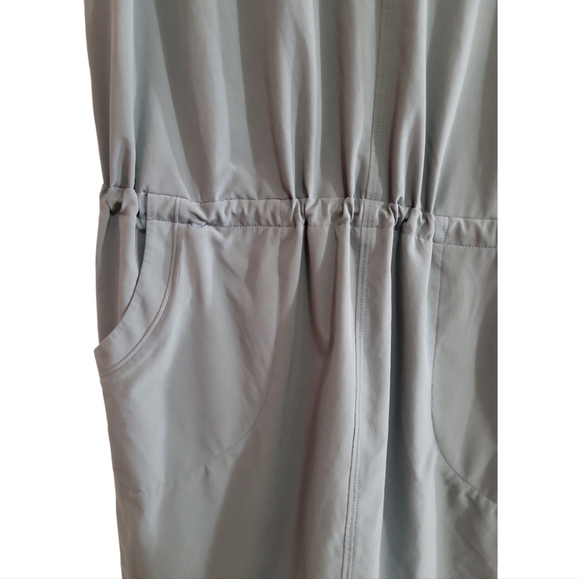 Prana Norma Dress Stretch Blend V-neck SPF Pockets Medium Smoky Blue Athleisure - Picture 4 of 8